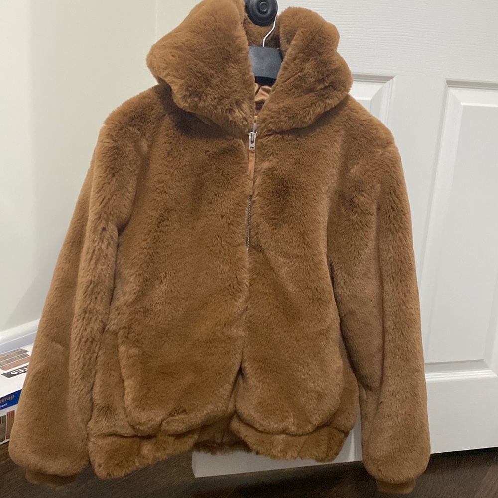 Gap faux fur bomber coat